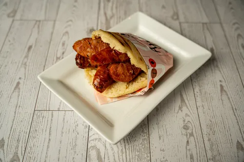Arepa Venezolana con Chorizo at Ajiacos Restaurant