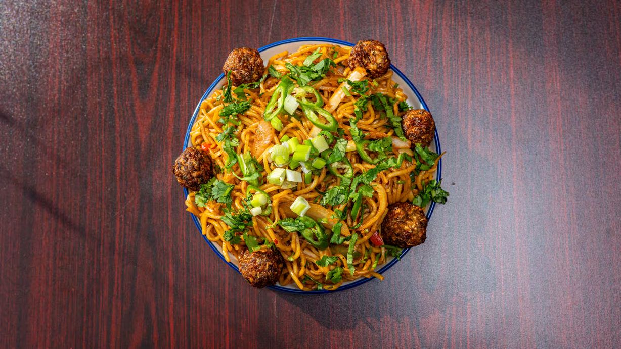 Veg Noodles With Munchurian at Jalsa Indian Cuisine in Ellicott City, MD 21043 | YourMenu® Online Ordering