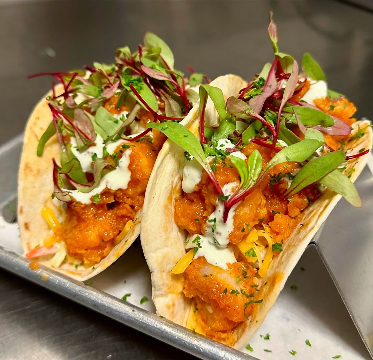 Buffalo Shrimp Tacos at Coopers Tavern in Edgewater, MD 21037 | YourMenu® Online Ordering