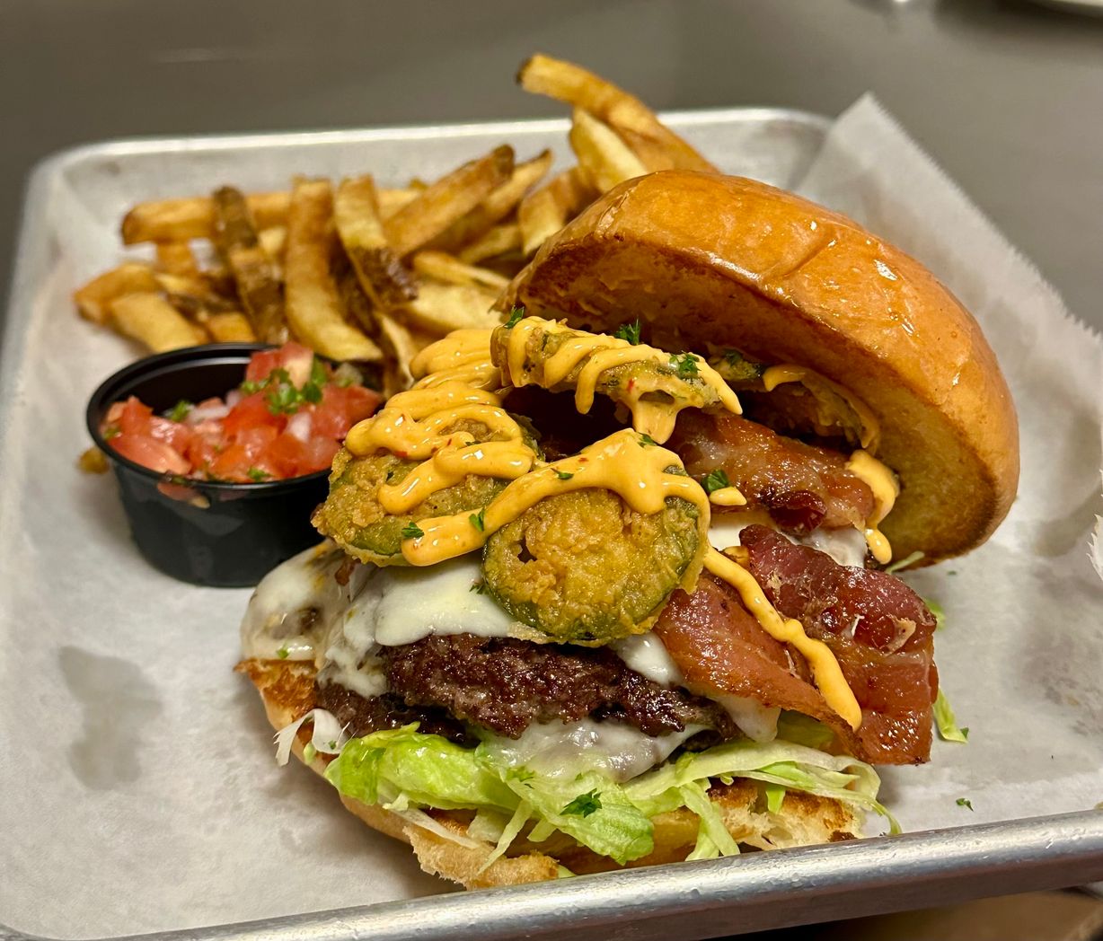 Brisket Smash Burger at Coopers Tavern in Edgewater, MD 21037 | YourMenu® Online Ordering