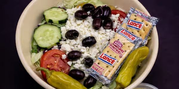 Greek Salad with Feta Cheese at House of Pizza in Cowpens, SC 29330 | YourMenu® Online Ordering