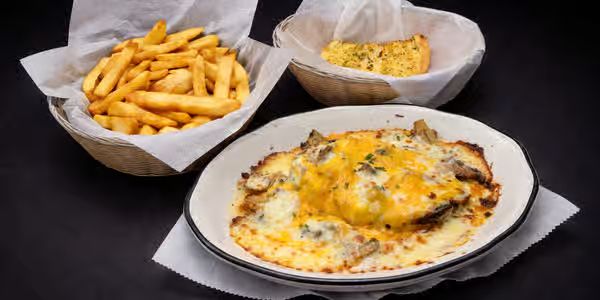 Hamburger with Fries at House of Pizza in Cowpens, SC 29330 | YourMenu® Online Ordering