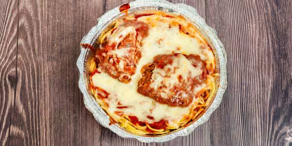 Chicken Parm over Spaghetti at Three Brothers Italian - Columbia in Columbia, MD 21045 | YourMenu® Online Ordering