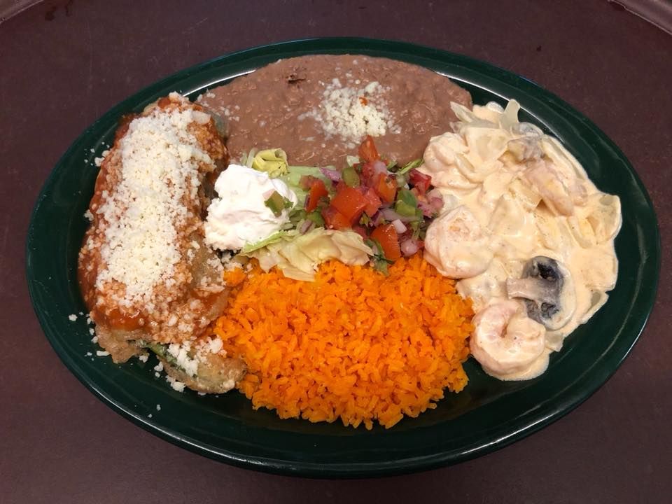 Shrimp Poblano Combo at Rio Bravo Mexican Restaurant in Okeechobee, FL 34972 | YourMenu® Online Ordering