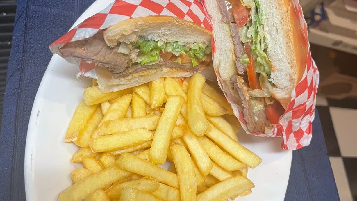 Pan con Bistec at Ajiacos Restaurant in Hallandale Beach, FL 33009 | YourMenu® Online Ordering