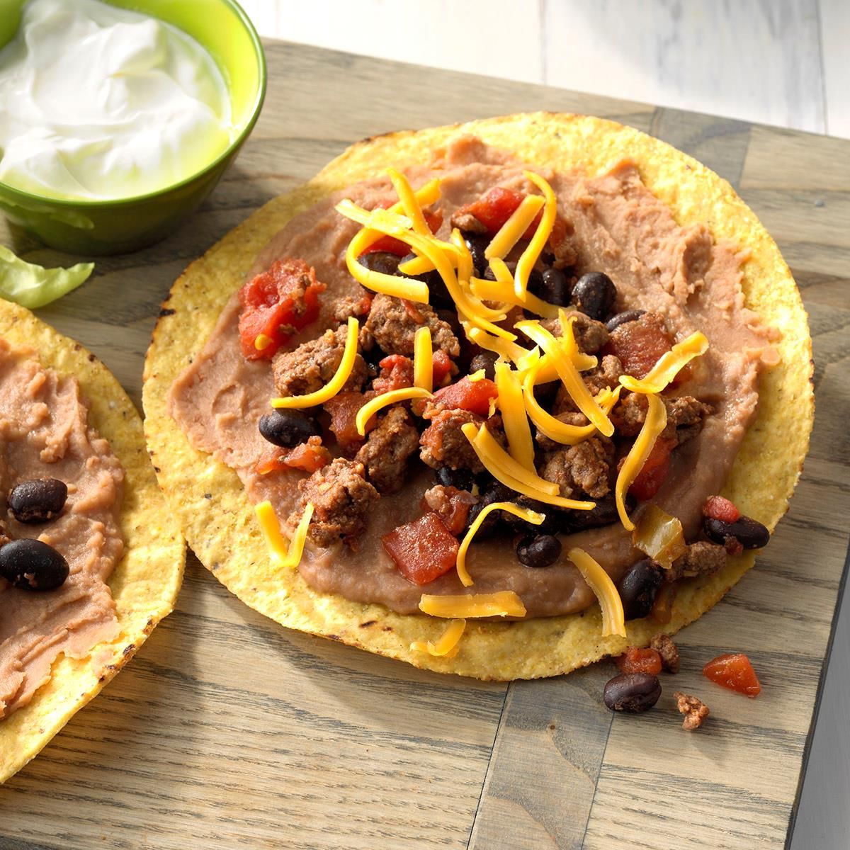 Child 6. Bean Or Beef Tostado at El Burrito Mexican Restaurant in LIVINGSTON, TX 773513800 | YourMenu® Online Ordering