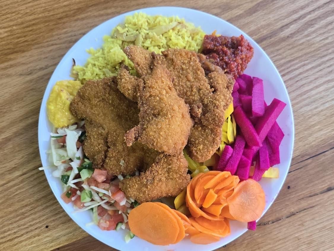 Schnitzel Plate at Yossef’s LAFFA - MILIA in Owings Mills, MD 21117 | YourMenu® Online Ordering