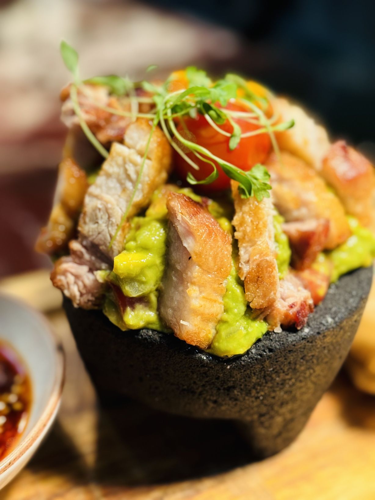Guacamole con Chicharron at KOLUCAN in Sarasota, FL 34231-5806 | YourMenu® Online Ordering
