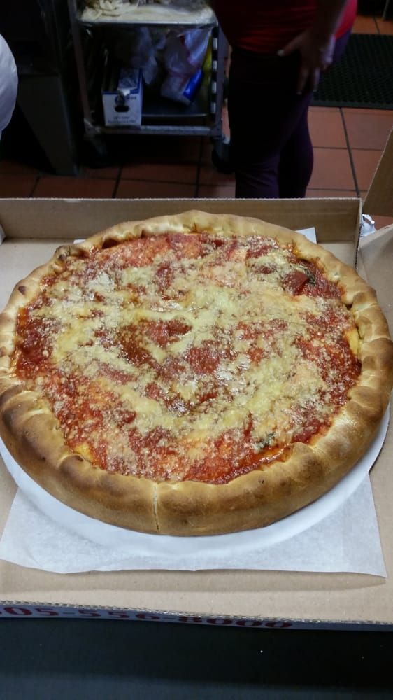 14" THE ORIGINAL CHICAGO PIZZA at MANHATTAN PIZZA PLACE in HIALEAH, FL 33016 | YourMenu® Online Ordering