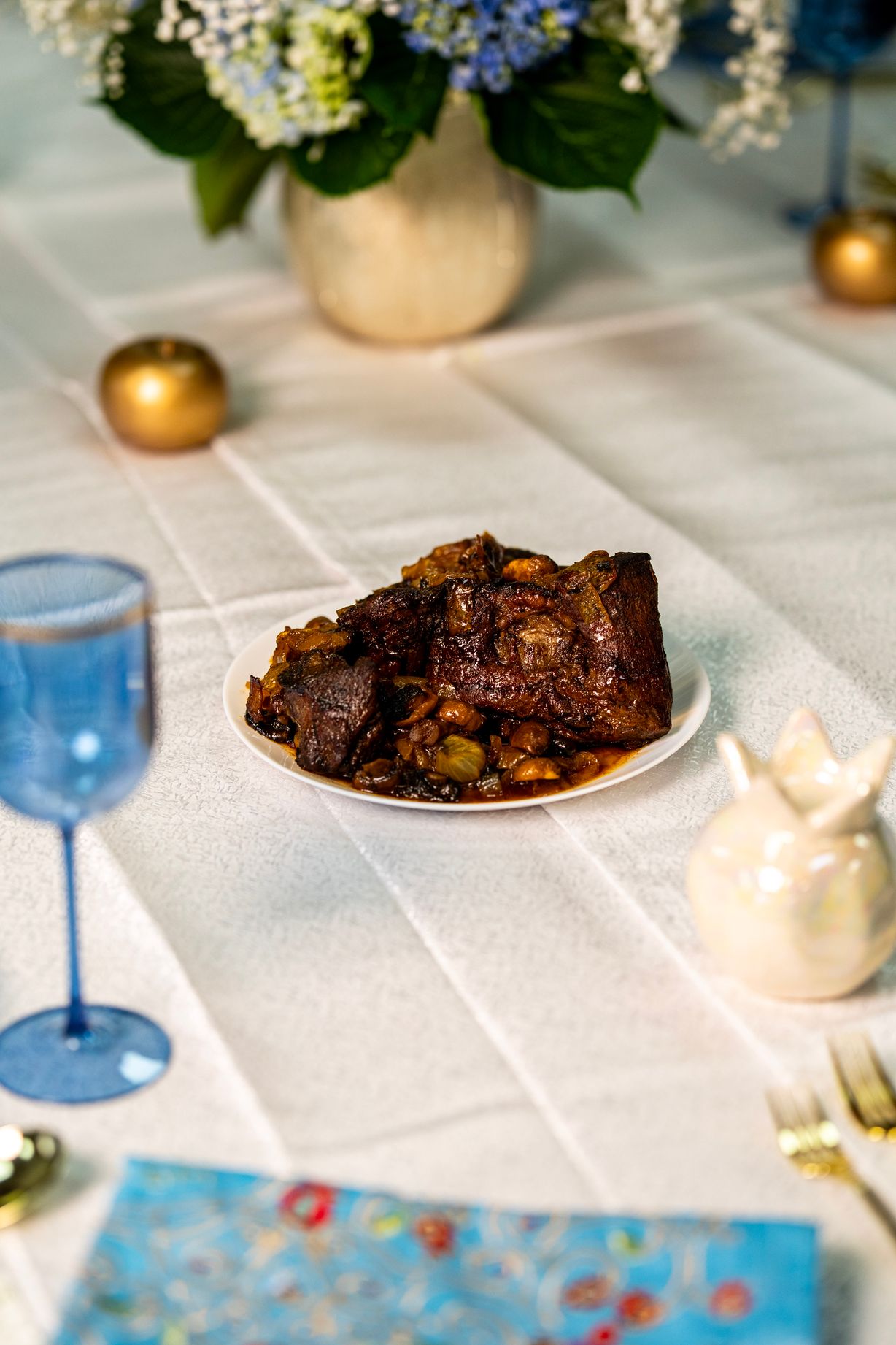 Roasted Chuck with Caramelized Onions & Dried Fruit at Yossef’s Holiday Menu in Owings Mills, MD 21117 | YourMenu® Online Ordering