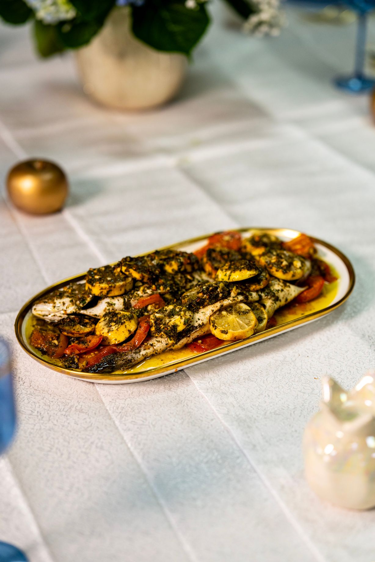 Whole Herb & Lemon Branzino at Yossef’s Holiday Menu in Owings Mills, MD 21117 | YourMenu® Online Ordering