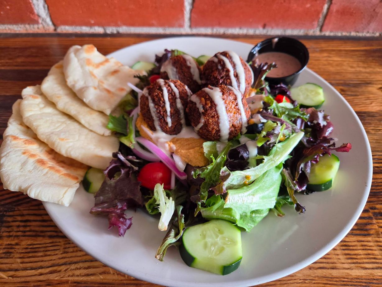 Middle Eastern Falafel Salad at The Exchange in Colorado Springs, CO 80903 | YourMenu® Online Ordering