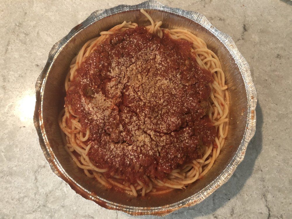 Spaghetti or Ziti with Meat at Grandpa's Pizza in BONITA SPRINGS, FL 34135 | YourMenu® Online Ordering