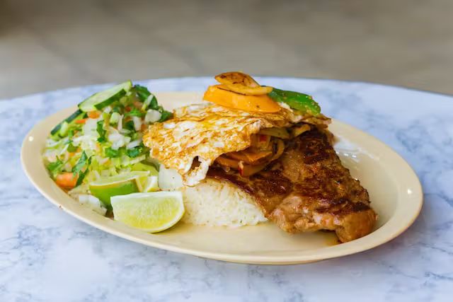 Bistec A Caballo at J & J Mex-Taqueria #2 in Washington, DC 20011 | YourMenu® Online Ordering