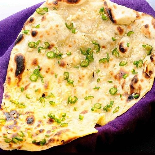 Chilli Garlic Naan at Olives Pizza & Grill Indian Cuisine in GAINESVILLE, VA 20155 | YourMenu® Online Ordering