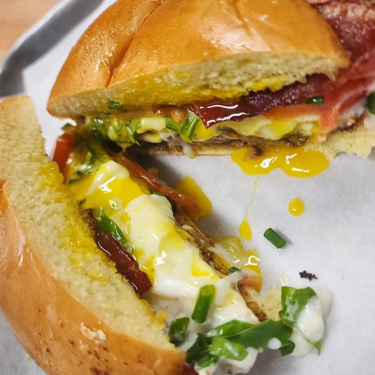 Aussie Burger at Meadowlark Bakery & Cafe in WARMINSTER, PA 18974 | YourMenu® Online Ordering