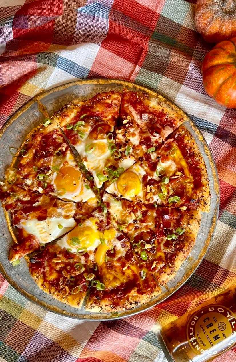 Rise Stronger Than Yesterday- Breakfast Pizza at Meadowlark Bakery & Cafe in WARMINSTER, PA 18974 | YourMenu® Online Ordering