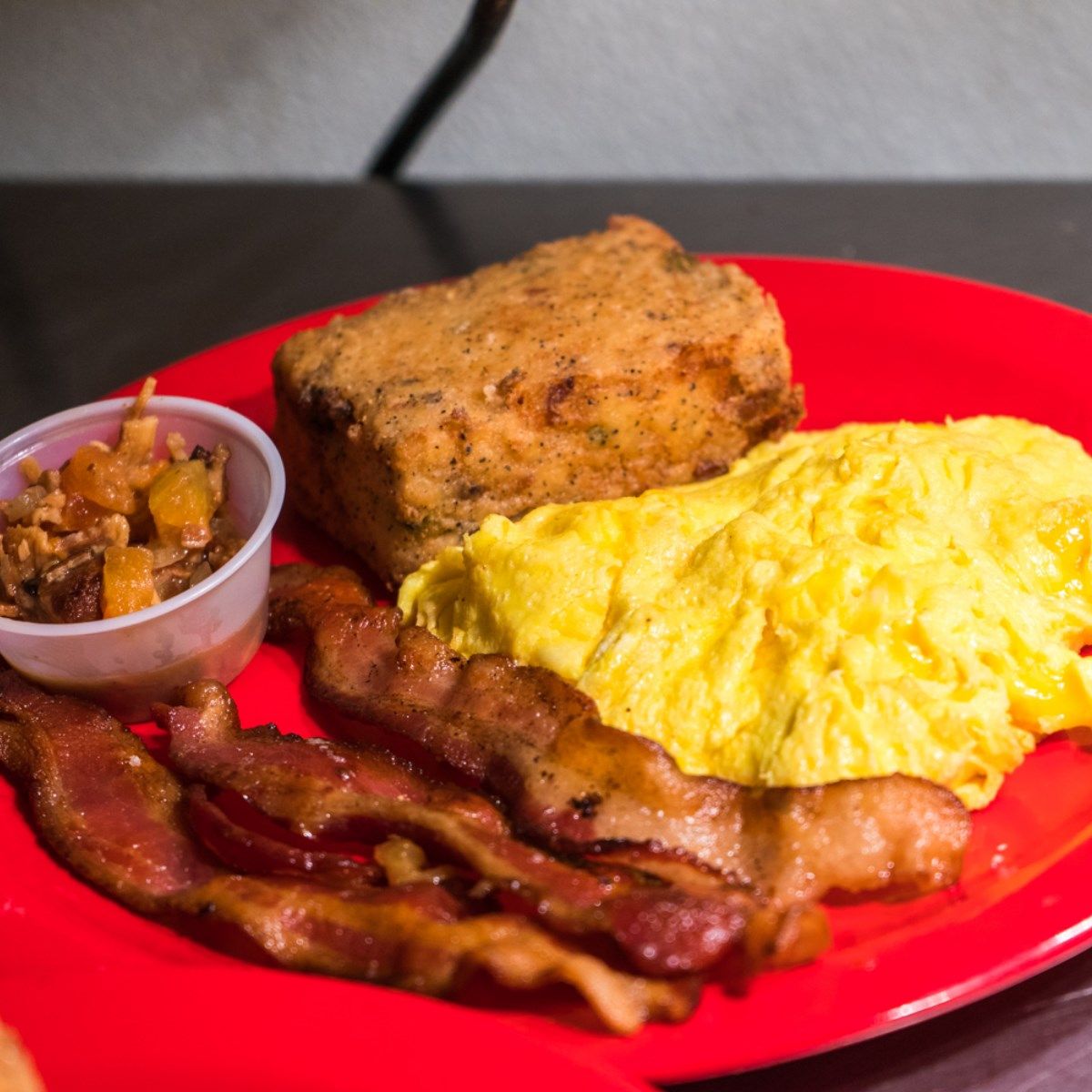 Two Eggs & Crisp Bacon at Sweet Mama's Restaurant in Orlando, FL 32832 | YourMenu® Online Ordering