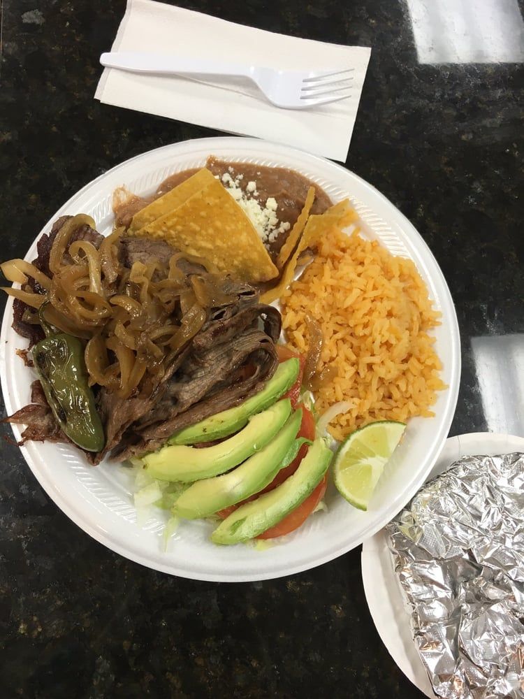 Bistec Ala Mexicana Plate at Taco Vazquez (in Chevron Gas Station) in Fort Myers, FL 33908 | YourMenu® Online Ordering