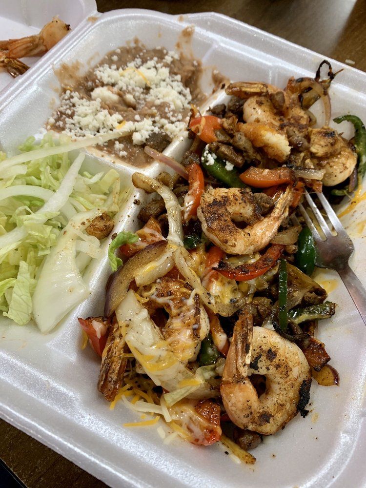 Shrimp Fajitas at Taco Vazquez (in Chevron Gas Station) in Fort Myers, FL 33908 | YourMenu® Online Ordering