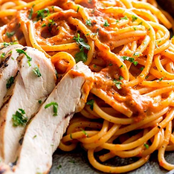 Chicken Spaghetti at Carmine's Pizza Downtown in DALLAS, TX 75201 | YourMenu® Online Ordering
