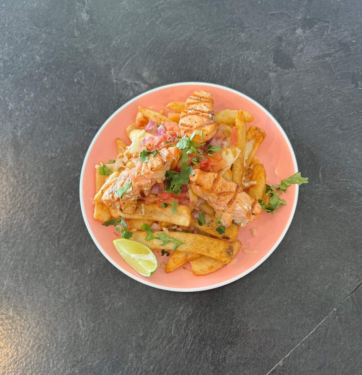 Asada Fries Salmon at La Brasita in Derwood, MD 20855 | YourMenu® Online Ordering