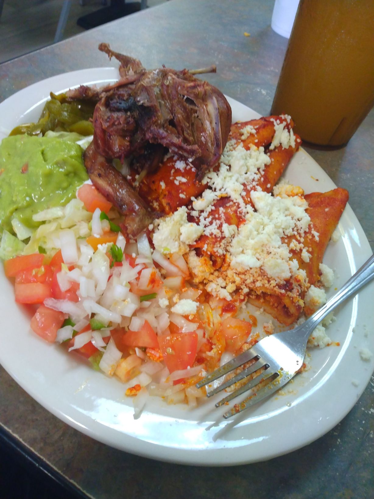 Huilotas Fritas Con Enchiladas at La Fruta Feliz #2 in AUSTIN, TX 787522958 | YourMenu® Online Ordering
