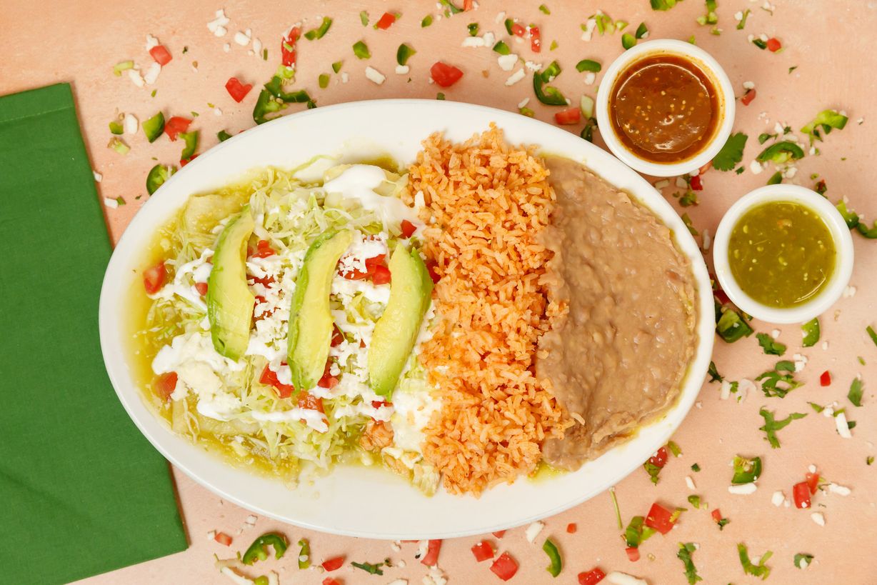 Enchiladas en Salsa Verde O Roja  at La Union Mexican Bakery in Coral Springs, FL 33067 | YourMenu® Online Ordering