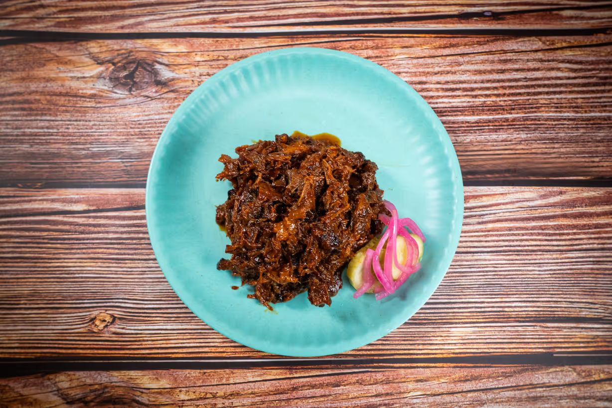 Smoked Braised Shredded Brisket Platter at Blowin' Smoke BBQ @ Prime Time Butcher in WOODBURY, NY 11797 | YourMenu® Online Ordering