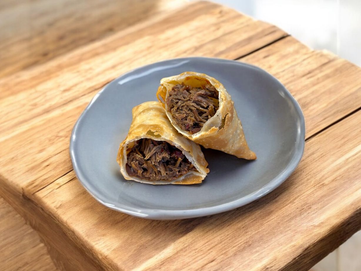 Shredded Brisket Empanadas (2 pcs) at Blowin' Smoke BBQ @ Prime Time Butcher in WOODBURY, NY 11797 | YourMenu® Online Ordering