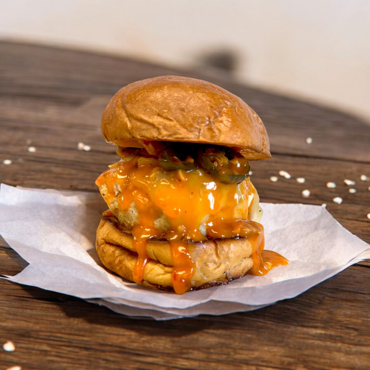 Sweet Heat Turkey Burger at Blowin' Smoke BBQ @ Prime Time Butcher in WOODBURY, NY 11797 | YourMenu® Online Ordering