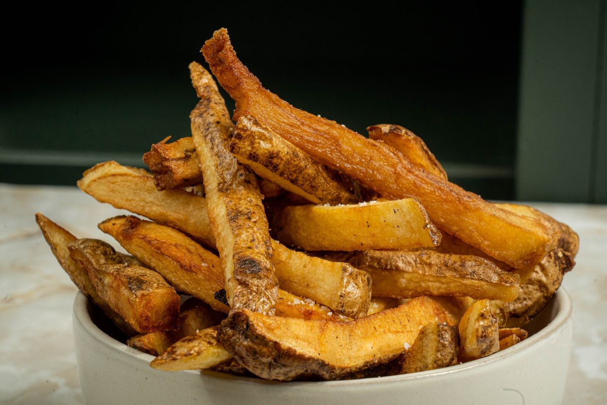 Hand-Cut White Potato Fries at Blowin' Smoke BBQ @ Prime Time Butcher in WOODBURY, NY 11797 | YourMenu® Online Ordering