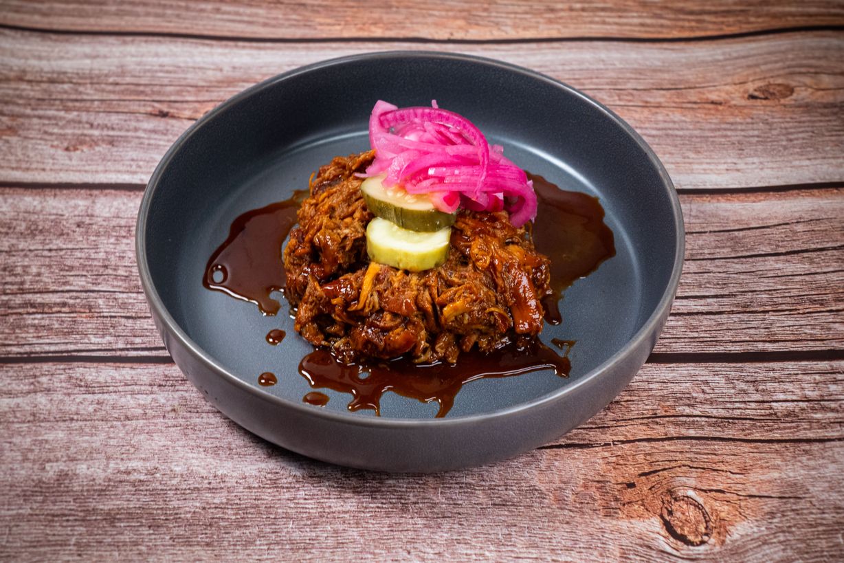 Pulled Chicken By The 1/2 Pound at Blowin' Smoke BBQ @ Prime Time Butcher in WOODBURY, NY 11797 | YourMenu® Online Ordering