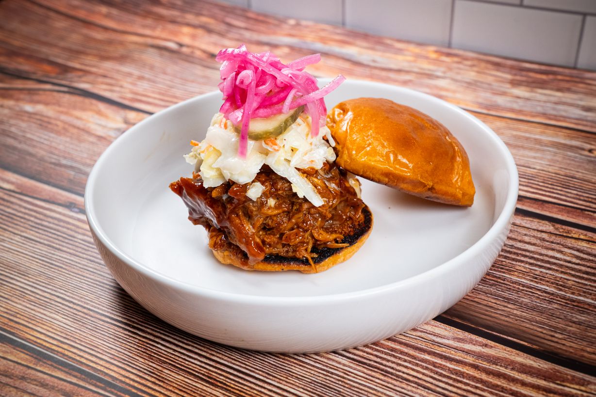 Pulled Pork Sandwich at Blowin' Smoke BBQ @ Prime Time Butcher in WOODBURY, NY 11797 | YourMenu® Online Ordering