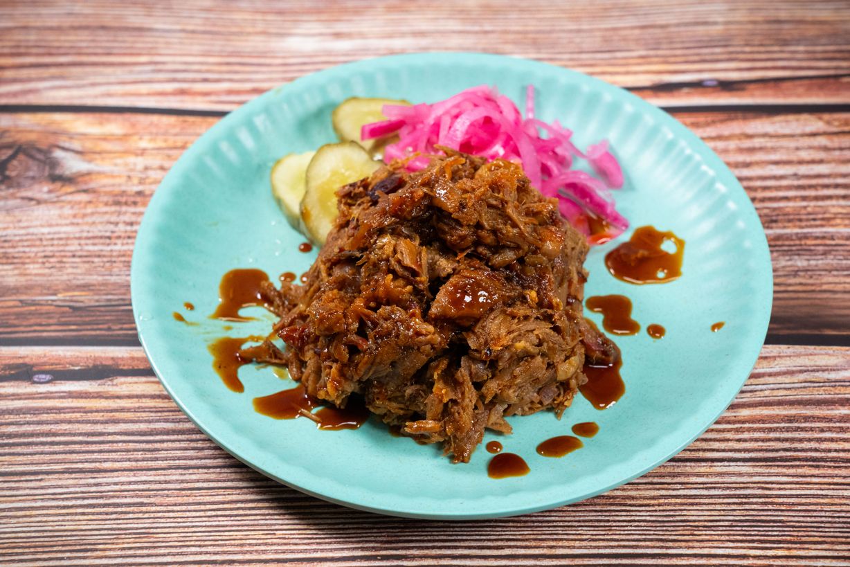 Pulled Pork Platter at Blowin' Smoke BBQ @ Prime Time Butcher in WOODBURY, NY 11797 | YourMenu® Online Ordering