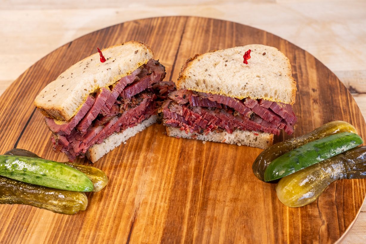 Hot Pastrami Sandwich at Blowin' Smoke BBQ @ Prime Time Butcher in WOODBURY, NY 11797 | YourMenu® Online Ordering