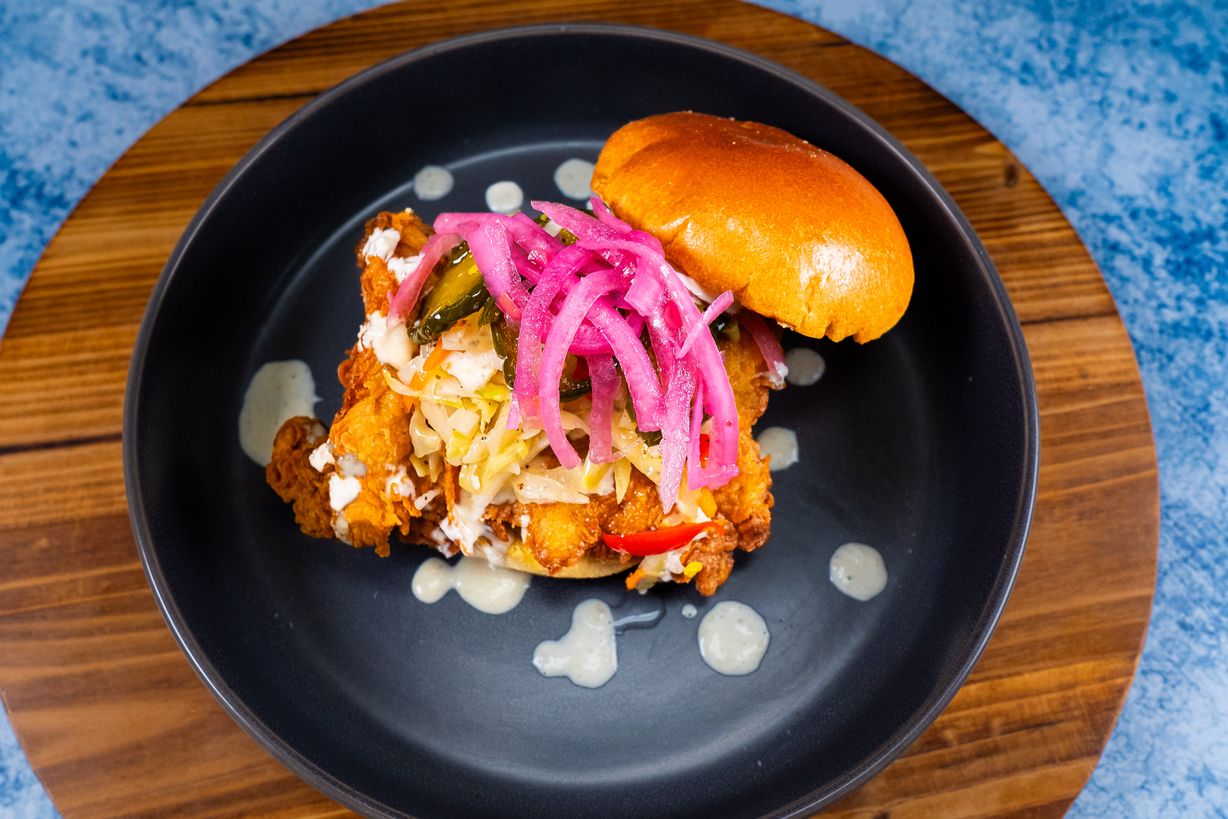Fried Chicken Sandwich at Blowin' Smoke BBQ @ Prime Time Butcher in WOODBURY, NY 11797 | YourMenu® Online Ordering