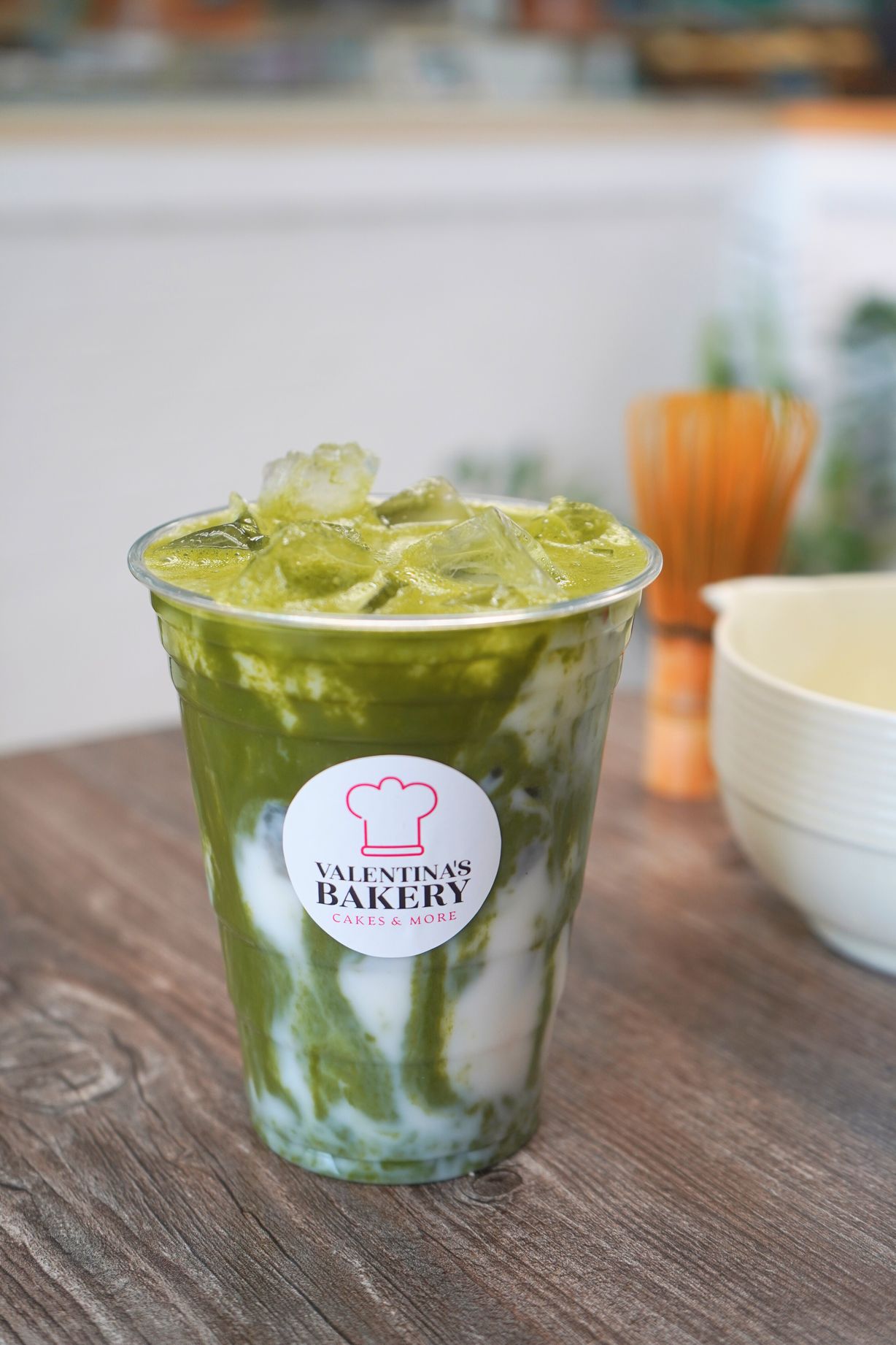 Iced Matcha Latte at Valentina's Bakery in Boca Raton, FL 33428 | YourMenu® Online Ordering
