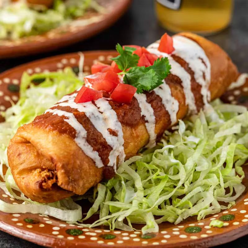 Chimichanga (Add Protein) at Taco and Chelas in DORAL, FL 33166 | YourMenu® Online Ordering