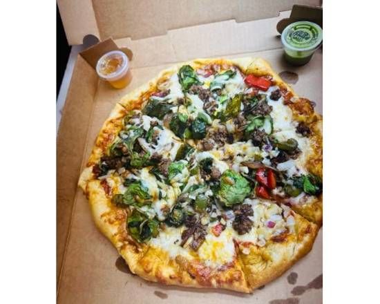 Yechese *spicy Meat Vegies* Pizza at Ice ‘n Slice in WASHINGTON, DC 20011 | YourMenu® Online Ordering