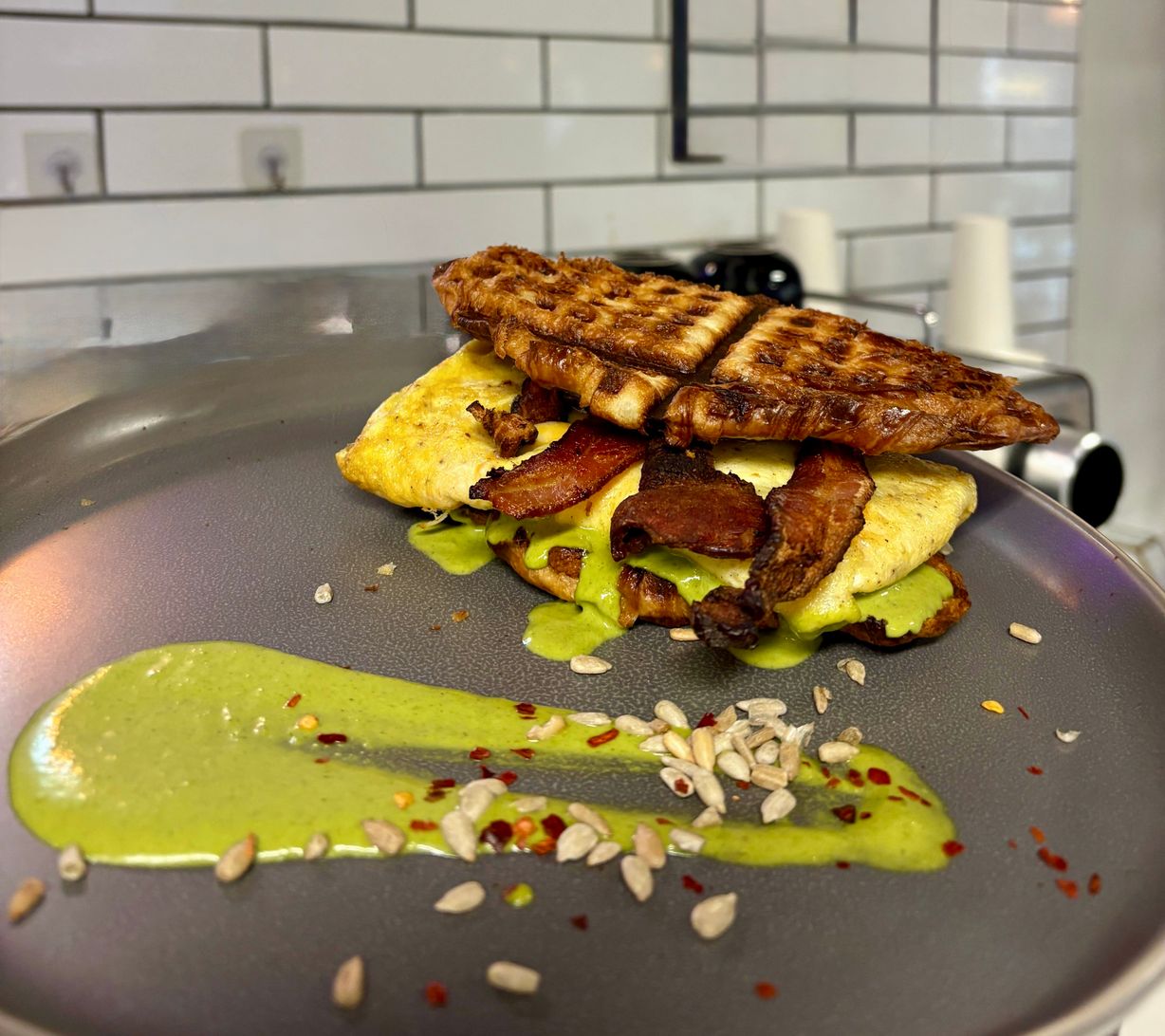 Waffle-Melt Croissant at Gratefuel Cafe in Fort Lauderdale, FL 33308 | YourMenu® Online Ordering