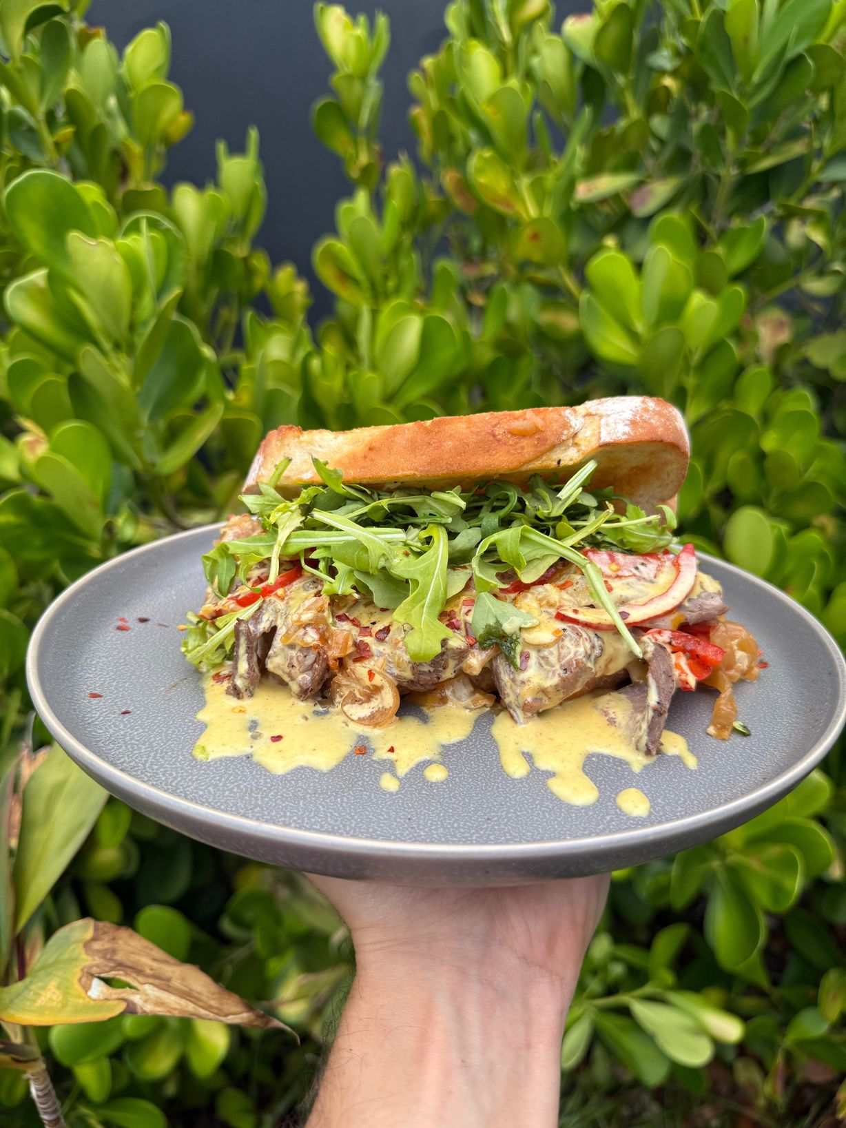 Steak Society Sandwich at Gratefuel Cafe in Fort Lauderdale, FL 33308 | YourMenu® Online Ordering