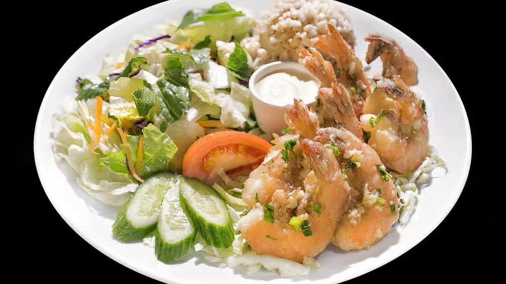 Garlic Shrimp Salad at L&L Hawaiian BBQ in Ramona, CA 92065 | YourMenu® Online Ordering