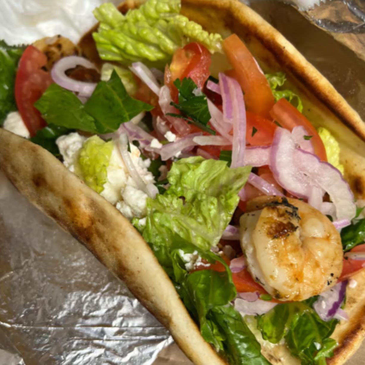 Shrimp Gyro at Keratsini Greek Kitchen in Annapolis, MD 21401 | YourMenu® Online Ordering
