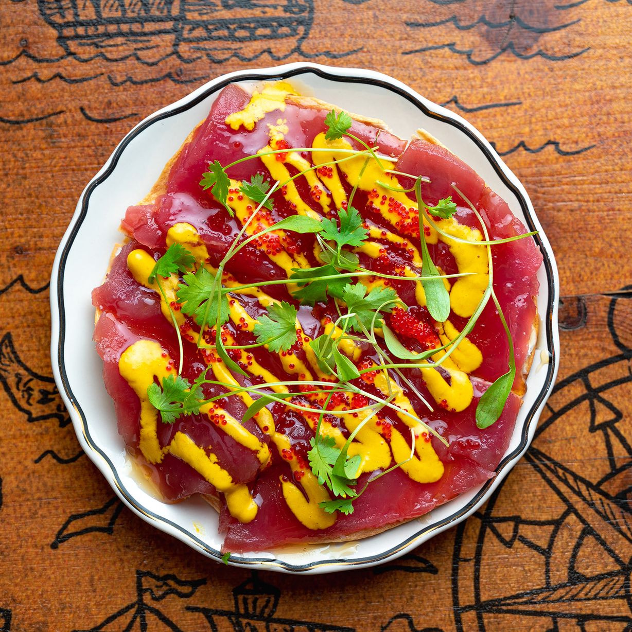 Tuna Pizza at Kraken Crudo in Miami, FL 33137 | YourMenu® Online Ordering