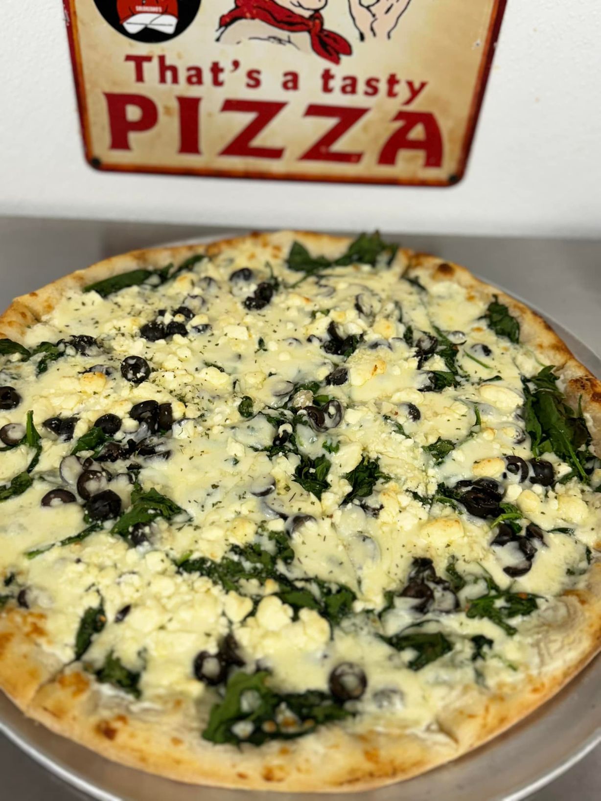 Greek Pizza at JERSEY HUSTLE WALDENS CREEK in PIGEON FORGE, TN 378627799 | YourMenu® Online Ordering