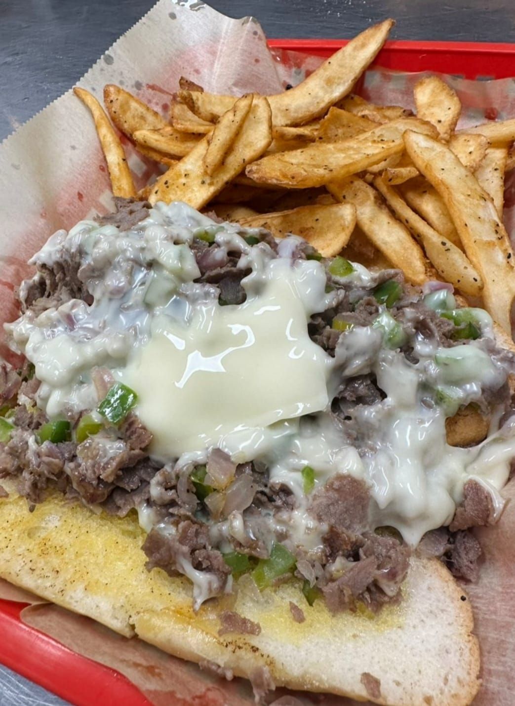 Cheesesteak W\fries at JERSEY HUSTLE GATLINBURG in Gatlinburg, TN 37738-5656 | YourMenu® Online Ordering
