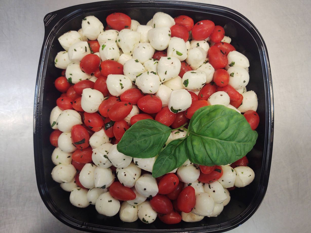 Fresh Mozzarella, Tomato & Basil Salad- Gallon at Scicchitano's Catering in Coal Township, PA 17866 | YourMenu® Online Ordering