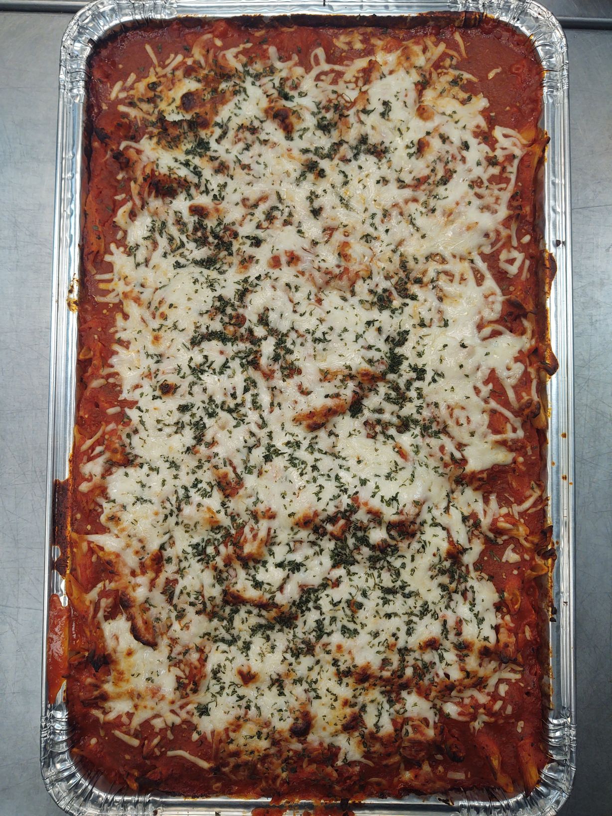 Baked penne with Marinara sauce and cheese (Full) at Scicchitano's Catering in Coal Township, PA 17866 | YourMenu® Online Ordering