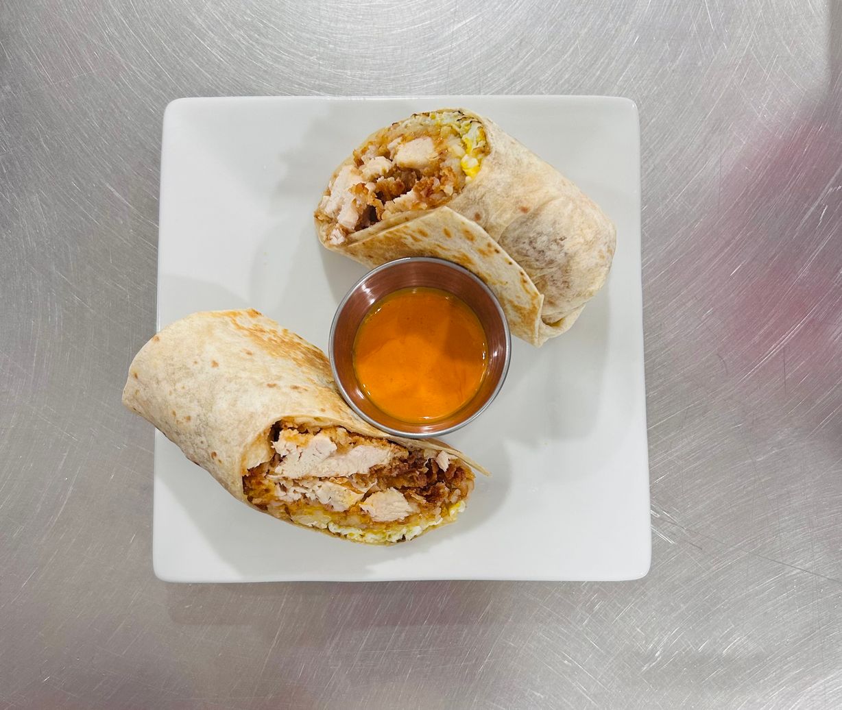 FRIED CHICKEN EGGS AND CHEESE BURRITO at JD SABOR REAL in Woodstock, GA 30188 | YourMenu® Online Ordering